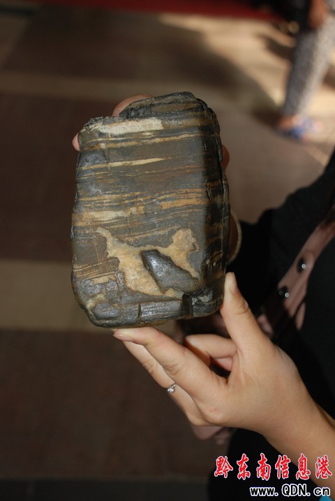 一塊石頭上 凸現中國地圖(圖)