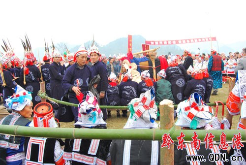 楓香寨“哈戎”節(jié) 神秘的亻革家風情(組圖)