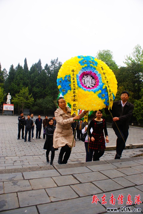 錦屏各界到龍大道烈士陵園緬懷先烈(圖)