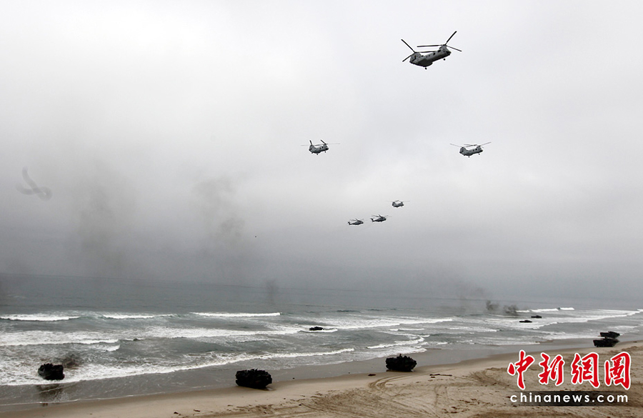 美軍舉行大規模搶灘登陸演習