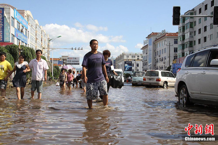 直擊洪災(zāi)后的吉林市永吉縣城(圖)