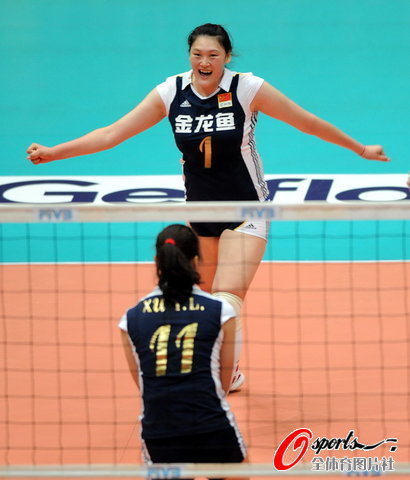 組圖:中國女排3-1荷蘭 王一梅取全隊最高分