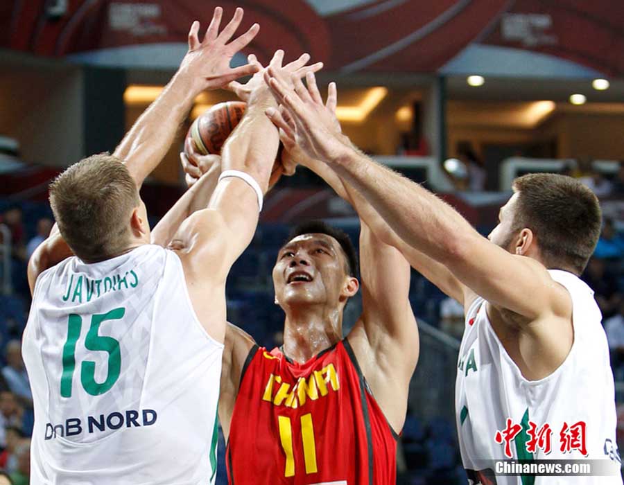 中國男籃不敵立陶宛隊無緣世錦賽八強