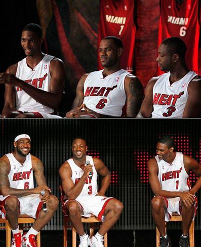 熱火三巨頭排位發生變化 詹姆斯取代韋德位置