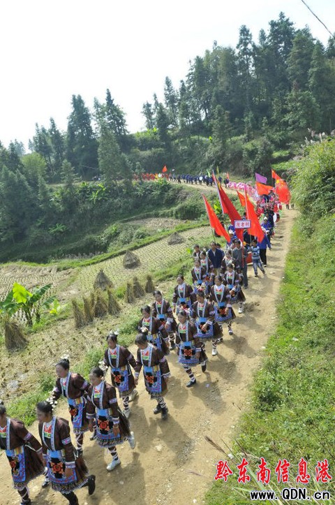 100個侗寨群眾匯聚云霧山比智慧 唱侗歌看斗牛