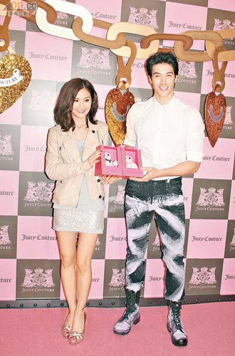 錦榮贊Jolin臀部美 “Sa霆”情侶檔拍廣告(圖)