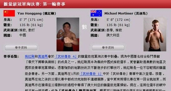 第4屆武林傳奇香港上演 中國(guó)戰(zhàn)士蓄勢(shì)待發(fā)(圖)