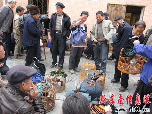 雷山鳥市隨天曖日漸火爆(圖)