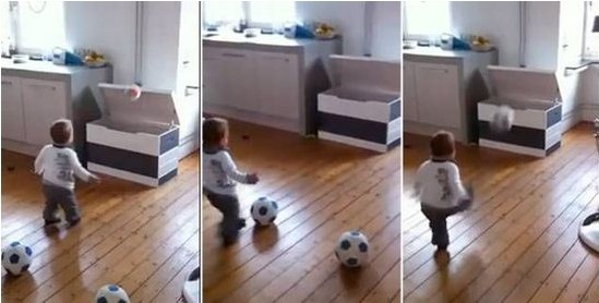 1歲半足球天才簽約俱樂部 成世界最小球員(圖)