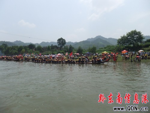 臺江施洞隆重舉行獨木龍舟賽(組圖)