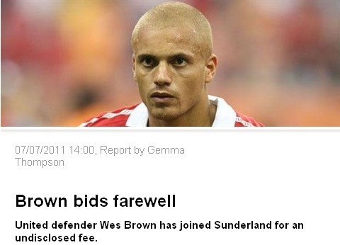 曼聯官方宣布防線雙星離隊 布朗奧謝投桑德蘭