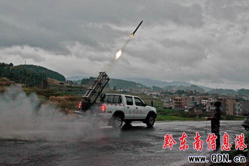 施秉開展人工增雨作業 高溫預警解除(圖)