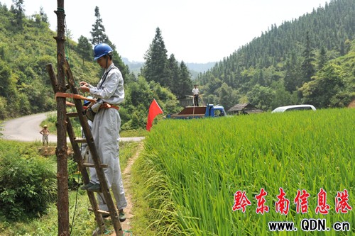 從江縣供電局做表率 主動上門服務抗大旱(圖)