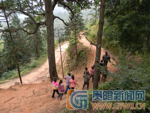 老師的肩膀 山里娃的“校車”