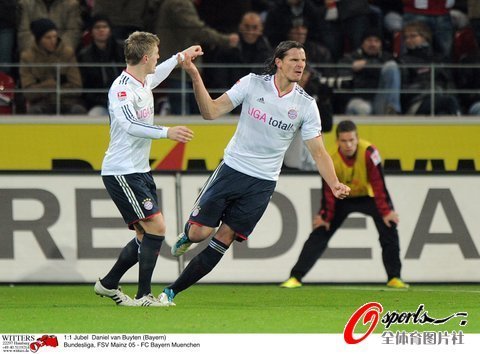 德甲-拜仁2-3負美因茨跌至第3 鐵衛2球難救主