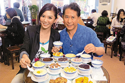 李曼筠與名廚甄文達大吃順德雙皮奶