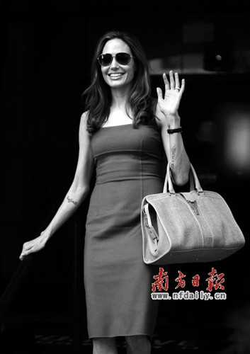 準新娘朱莉喜秀訂婚戒指或與皮特再合演新片(圖)