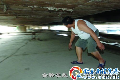 貴陽10余居民樓棲身橋下 樓頂幾乎挨著橋板(圖)