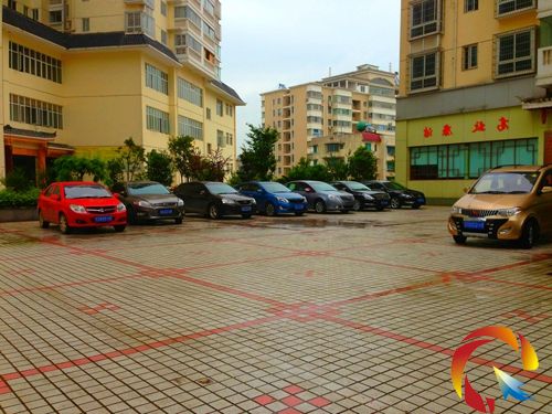 政務中心小區內允許前來辦理購置稅的新亭停放