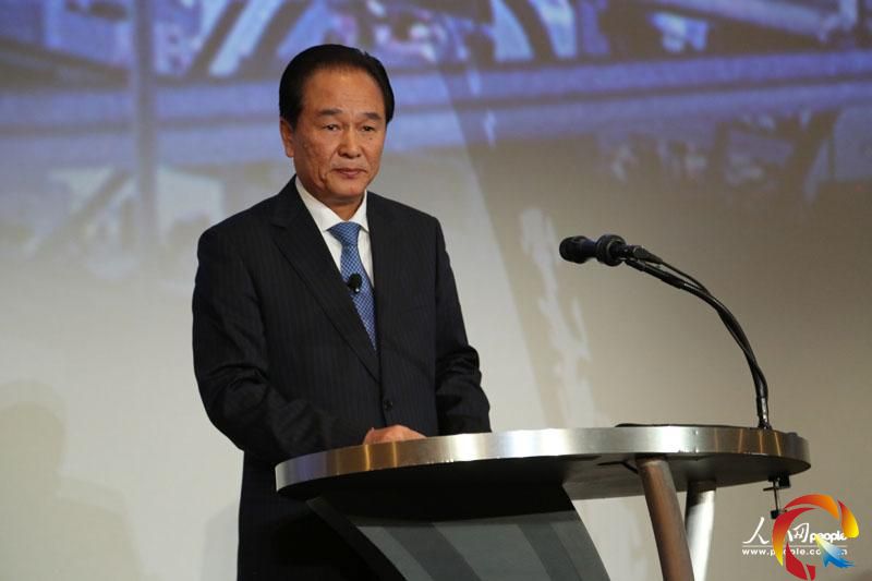 2013年11月5日,第四屆全球網絡空間合作峰會在美國斯坦福大學舉行,中國國務院新聞辦公室主任蔡名照在開幕式上作唯一主旨演講。(人民網 李牧攝)