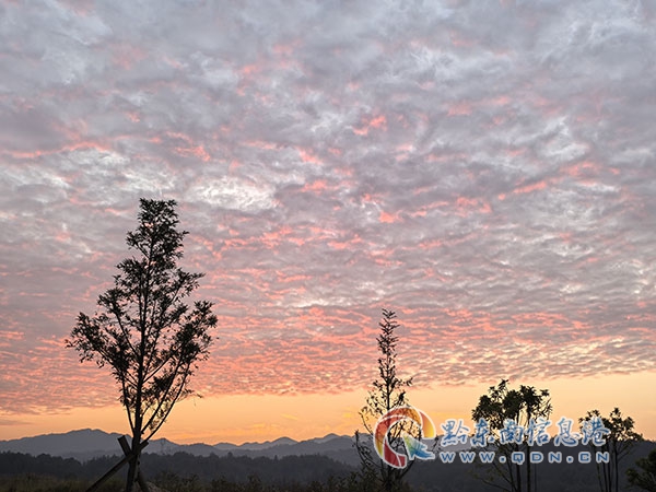 黎平世紀(jì)大道“網(wǎng)紅打卡點(diǎn)”日出(李文芬供圖 )